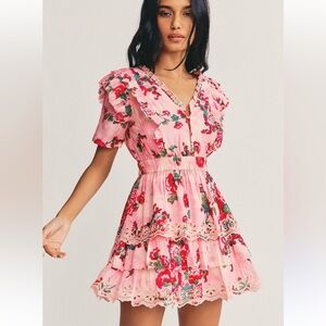 New-loveshackfancy-Aldina pink Desert flower Dress in P